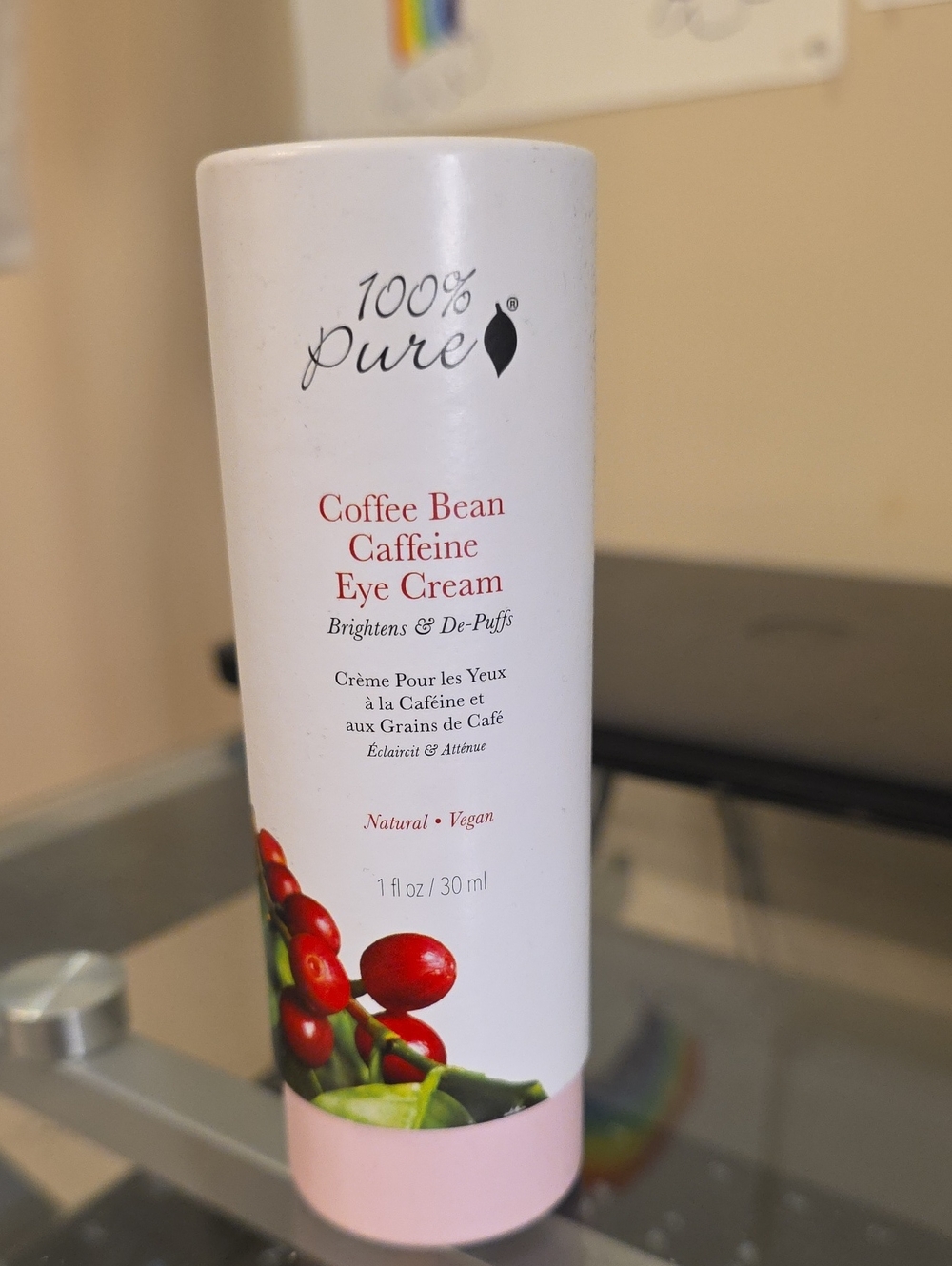 100% Pure Coffee Bean Caffeine Eye Cream - White & Red